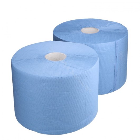 Papier essuie-tout, - 3 ply - 360m x 22.5cm, bleu (=2 rlx)